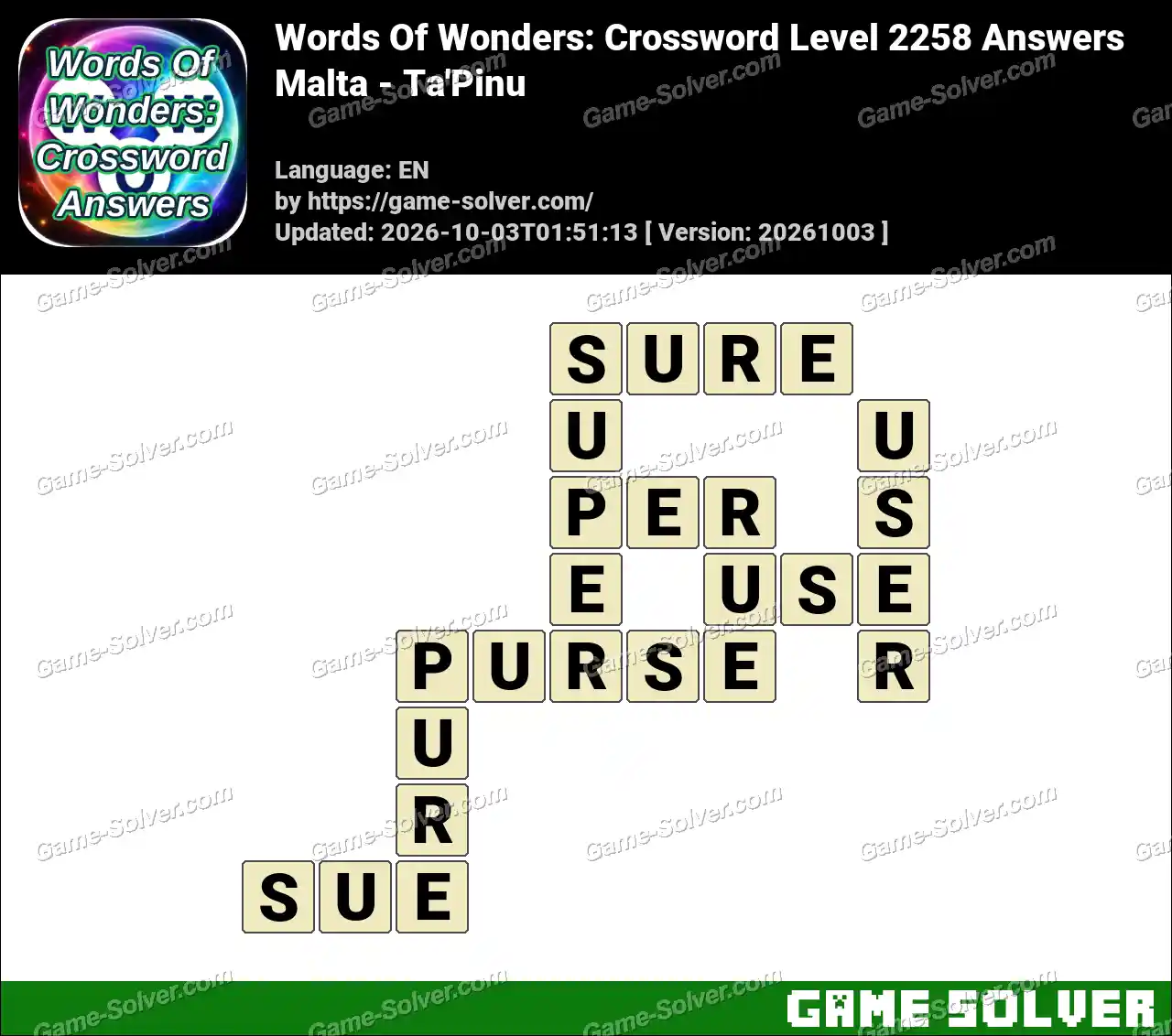 Words Of Wonders: Crossword Level 2258 Answers – Malta – Ta’Pinu